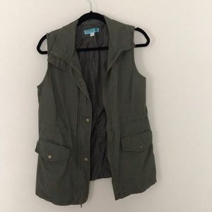 Woman’s army green vest from Francesca’s